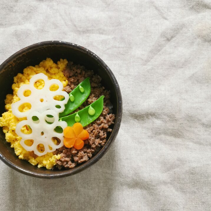 合い挽き肉でがっつり*そぼろ丼